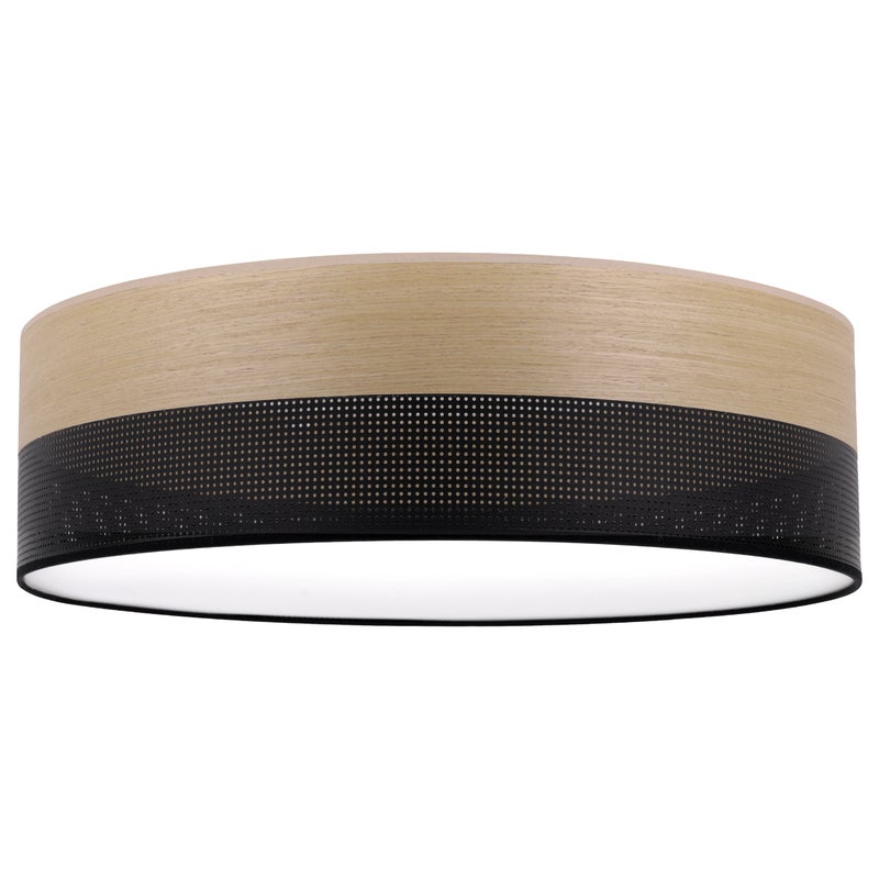 Lampa sufitowa wisząca Wood Plexi loft 1xE27 abażur 50cm dąb złocisty Light Home LH