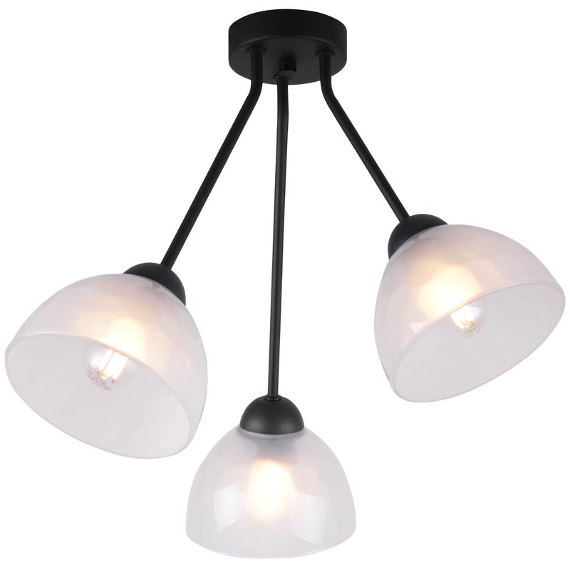 Lampa sufitowa wisząca Venice Trio modern 3xE27 klosz półokrąg biały Light Home LH