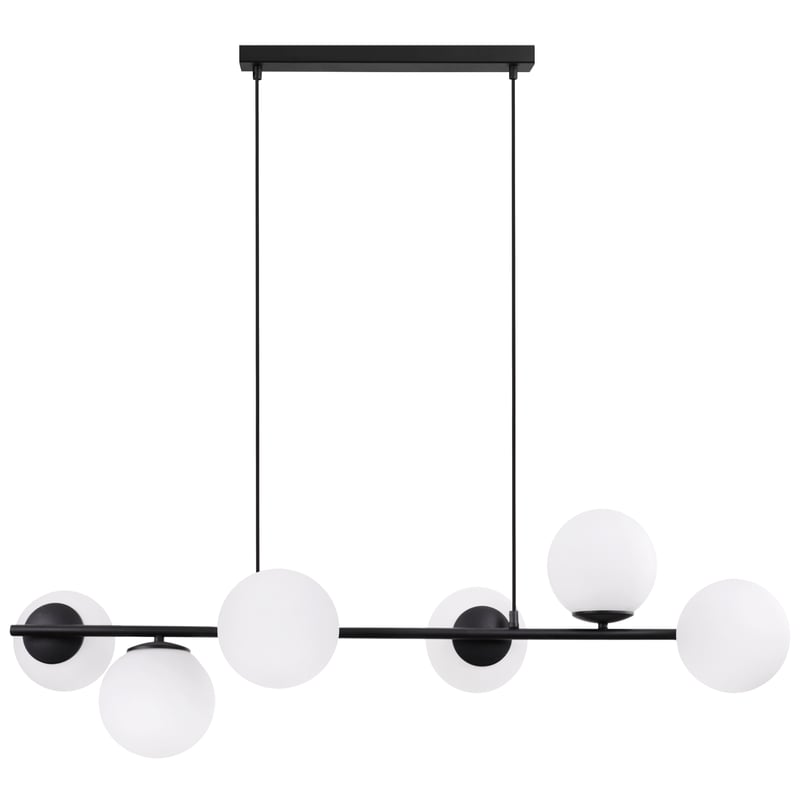 Lampa sufitowa wisząca modern 5xE14 klosz okrągły czarny/biały Light Home LH