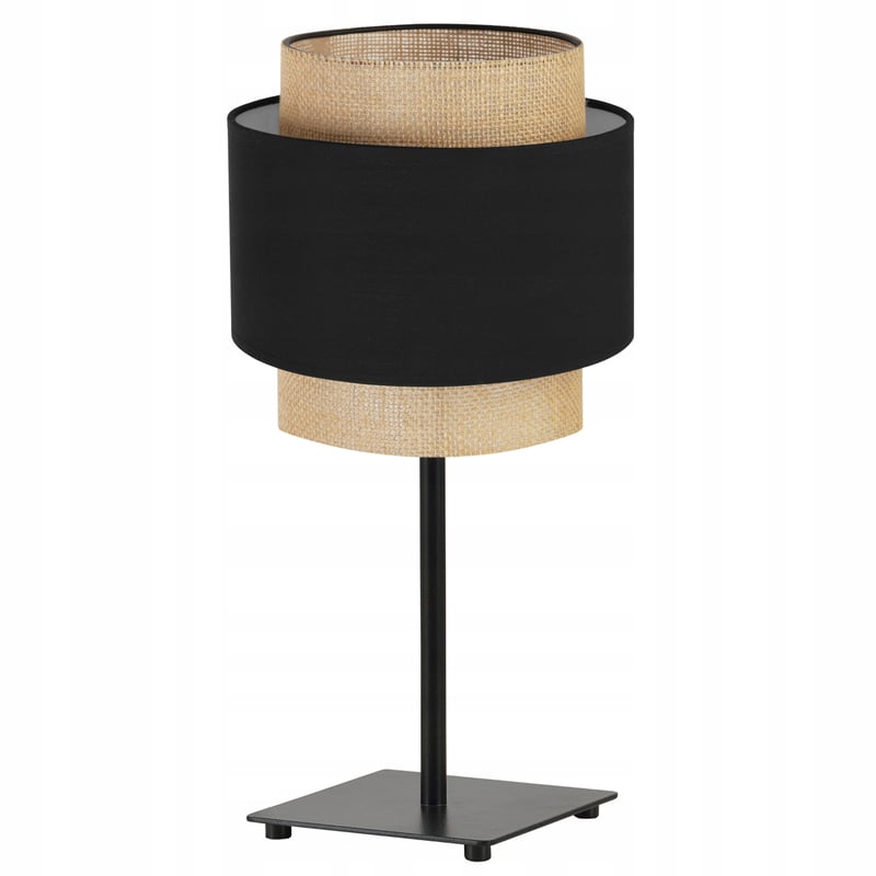Lampa nocna stołowa Boho 1xE27 abażur juta 20cm czarny Light Home LH