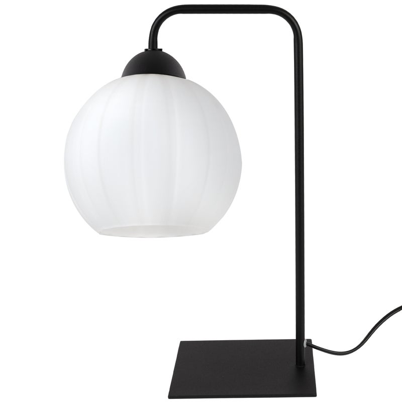 Lampa nocna stołowa Costa 1xE27 klosz kula szklana biała Light Home LH