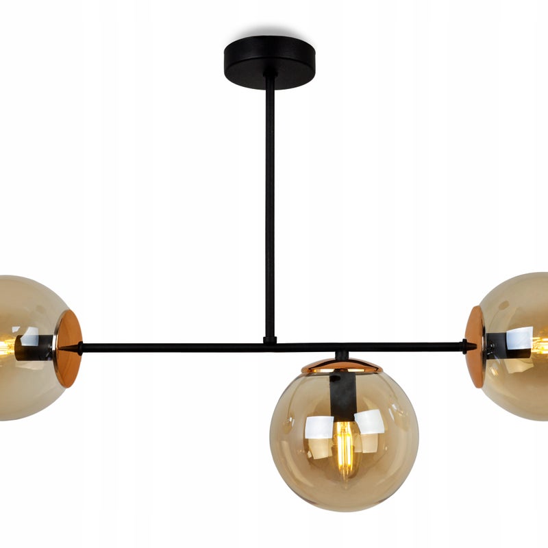 Lampa sufitowa wisząca elegance 3xE14 klosz okrągły miedziany Light Home LH