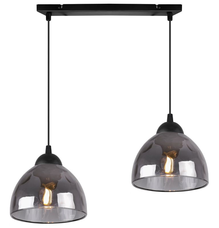 Lampa sufitowa wisząca Venice modern 2xE27 klosz półokrągły grafitowy Light Home LH