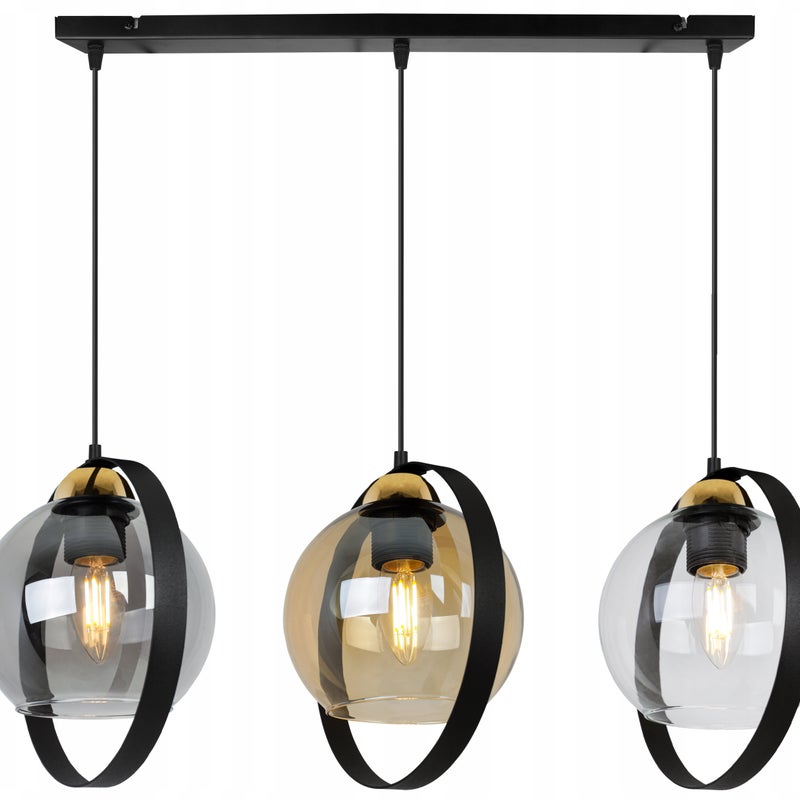 Lampa sufitowa wisząca modern 3xE27 klosz pierścień wielokolorowy Light Home LH