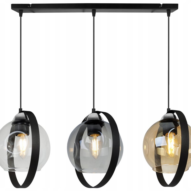 Lampa sufitowa wisząca Ring rio modern 3xE27 abażur pierścienie wielokolorowy Light Home LH