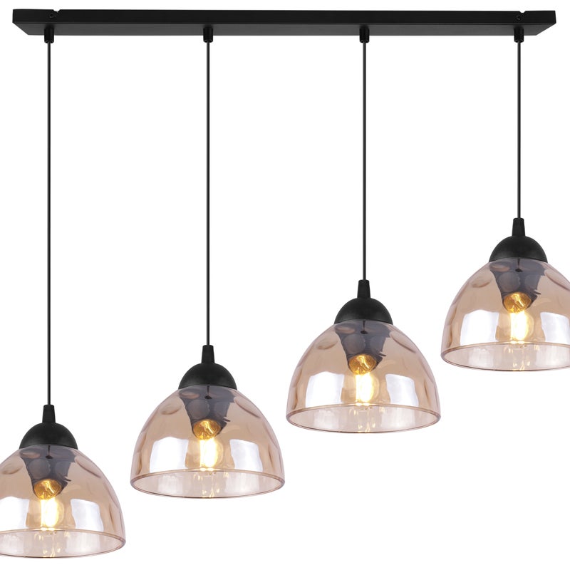 Lampa sufitowa wisząca Venice modern 4xE27 klosz półokrągły miodowy Light Home LH