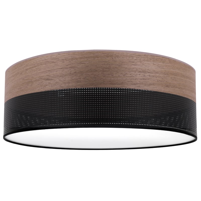 Lampa sufitowa wisząca Wood Plexi loft 1xE27 abażur 40cm orzech Light Home LH