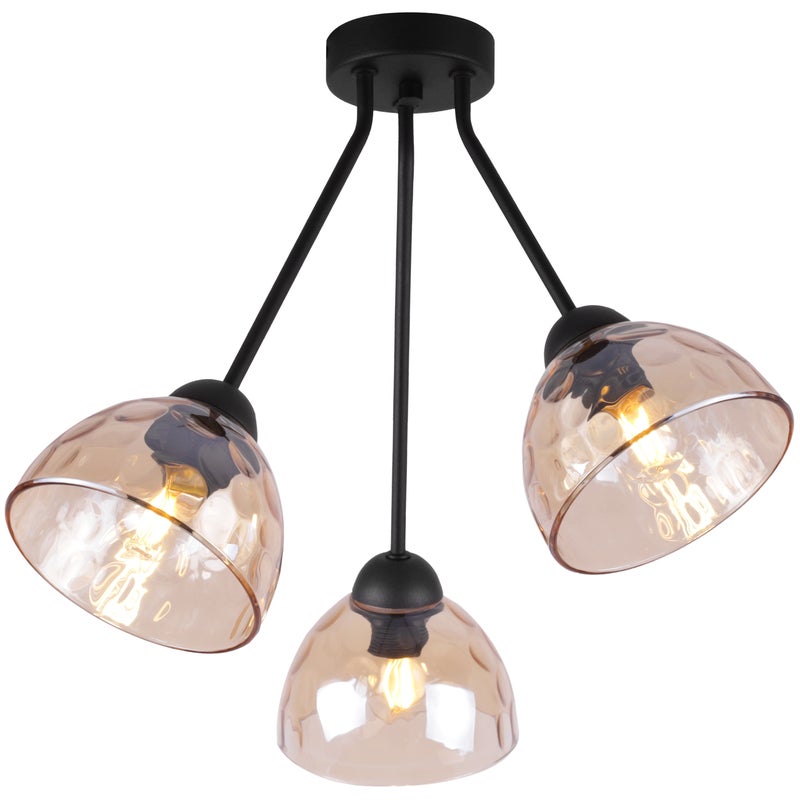 Lampa sufitowa wisząca Venice Trio modern 3xE27 klosz półokrąg miodowy Light Home LH