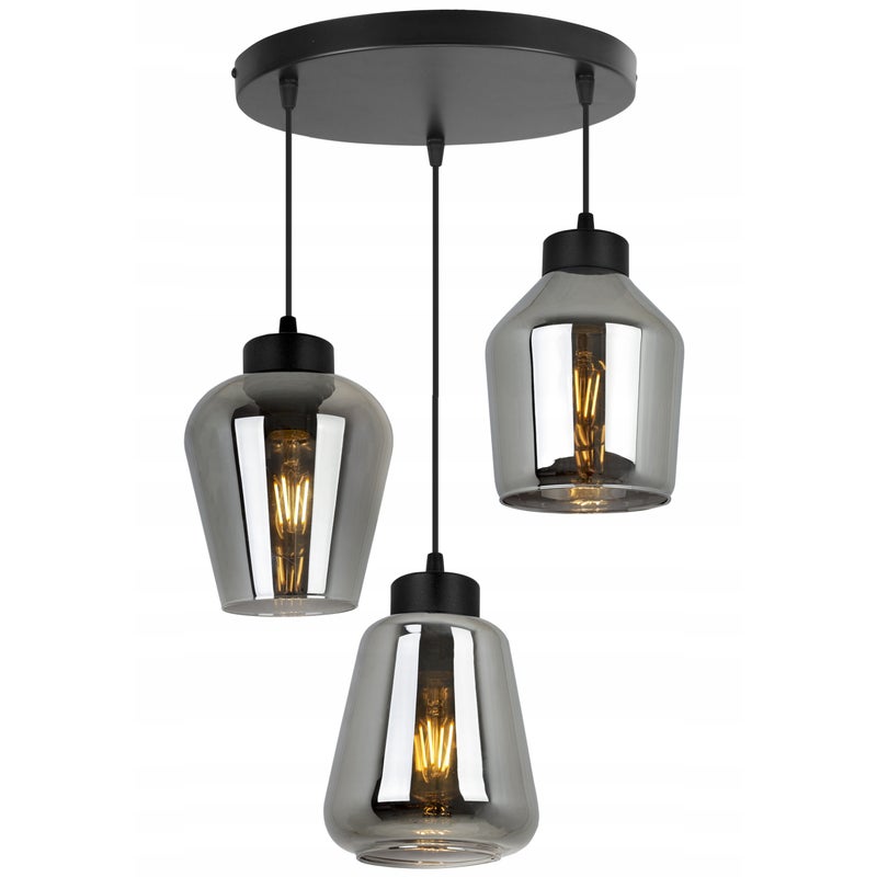 Lampa sufitowa wisząca elegance 3xE27 klosz różnokształtny chrome/srebrny Light Home LH
