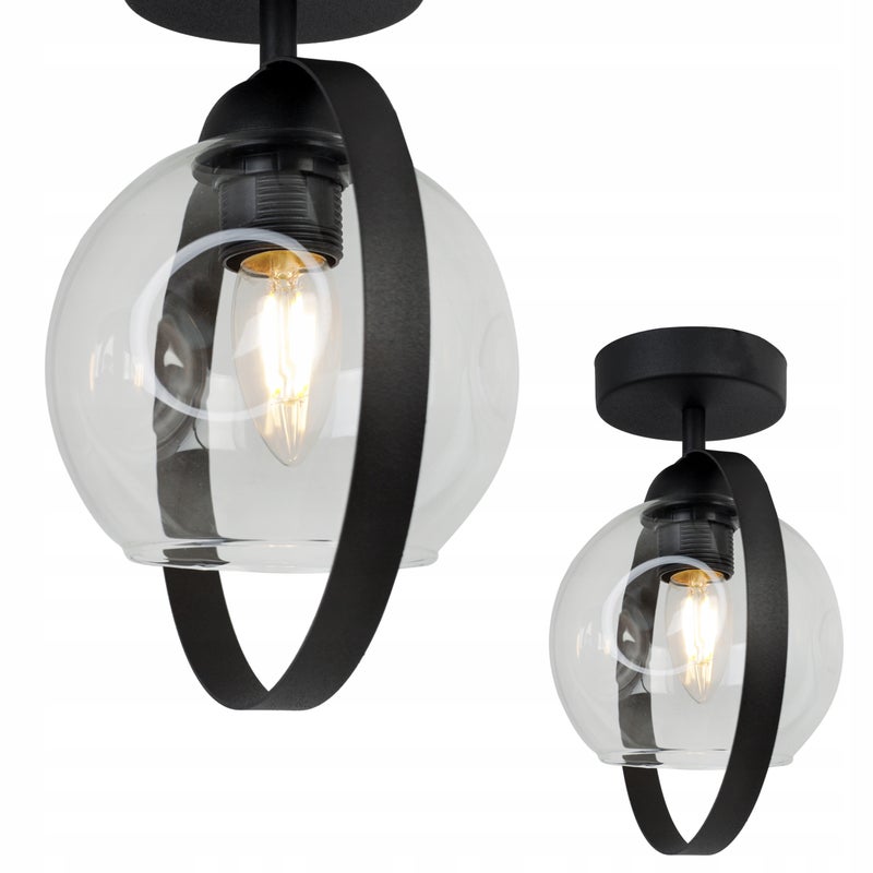 Lampa sufitowa wisząca elegance Ring Rio 1xE14 klosz okrągły transparentny Light Home LH