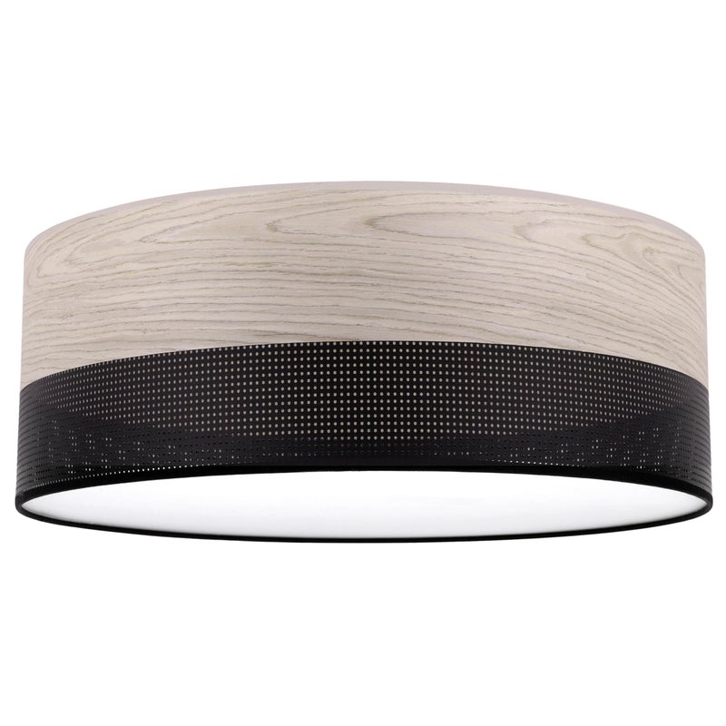 Lampa sufitowa wisząca Wood Plexi loft 1xE27 abażur 40cm dąb bielony Light Home LH
