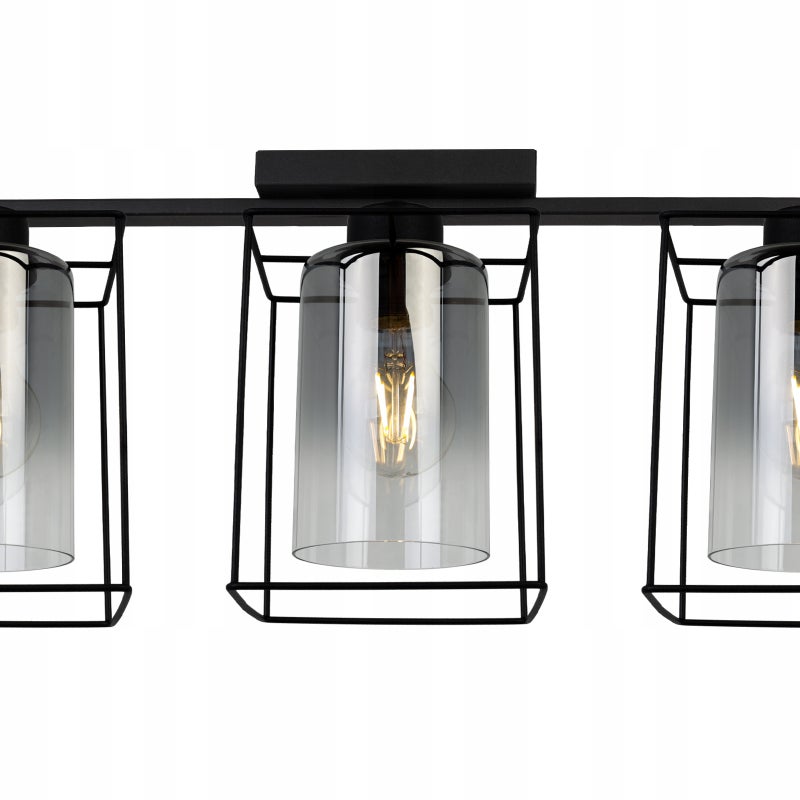 Lampa sufitowa wisząca modern 3xE27 klosz owalny srebrmy Light Home LH