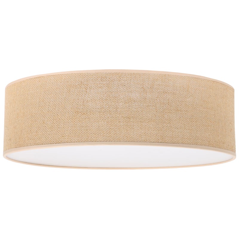 Lampa sufitowa wisząca Juta klasyczna 1xE27 abażur okrągły 50cm plexi beżowa Light Home LH