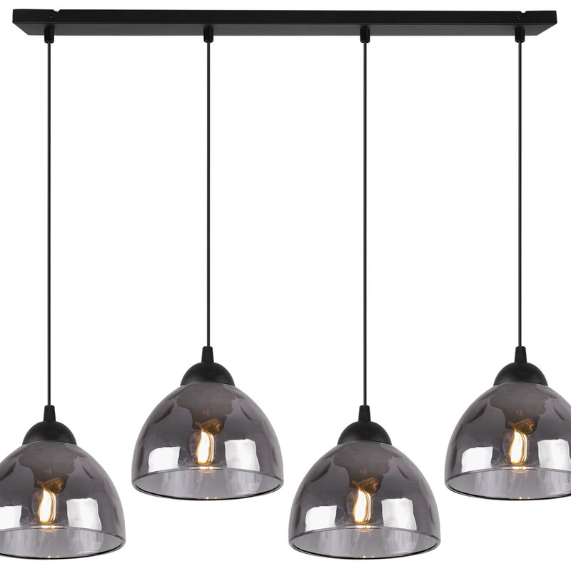 Lampa sufitowa wisząca Venice modern 4xE27 klosz półokrągły grafitowy Light Home LH