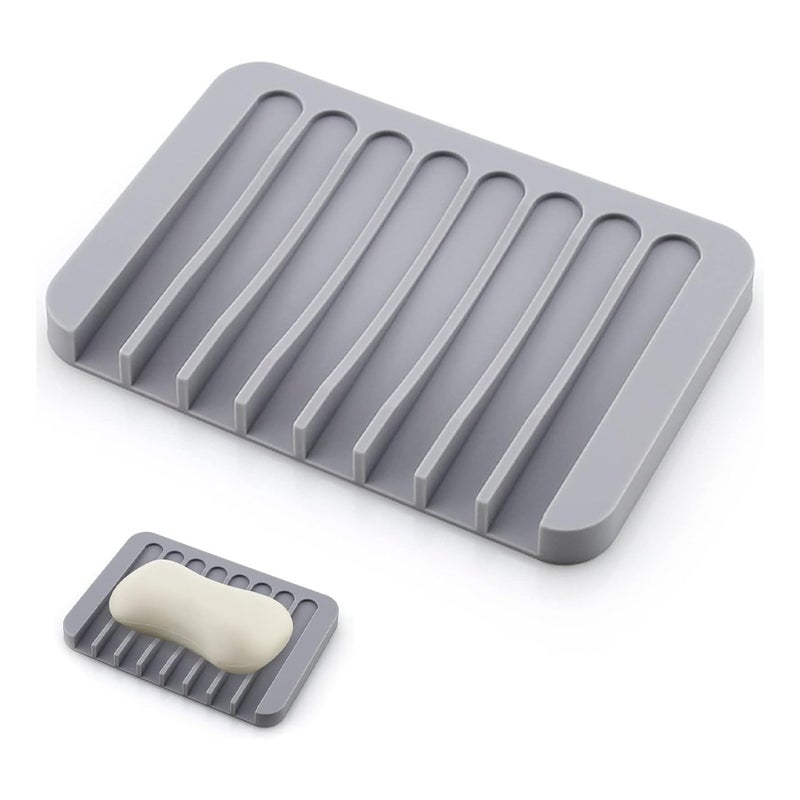 Mydelniczka silikonowa do łazienki, kuchni, prysznica, do łazienki i kuchni (szara)