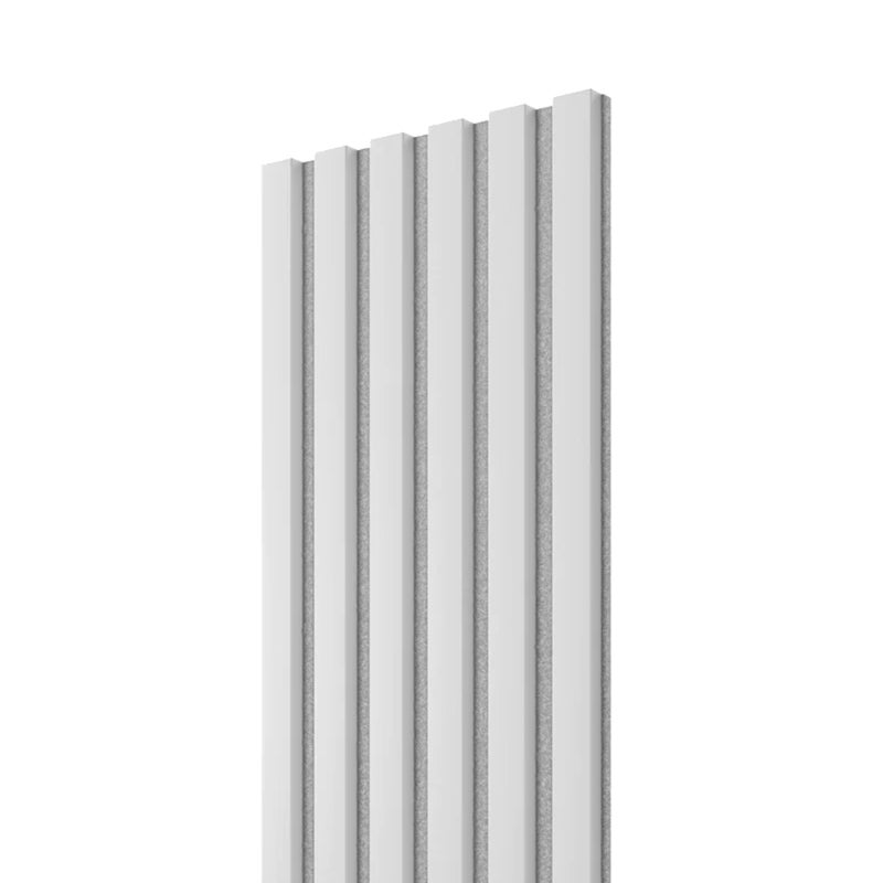 Lamele na szarym filcu LAMELE3D - Biały Mat