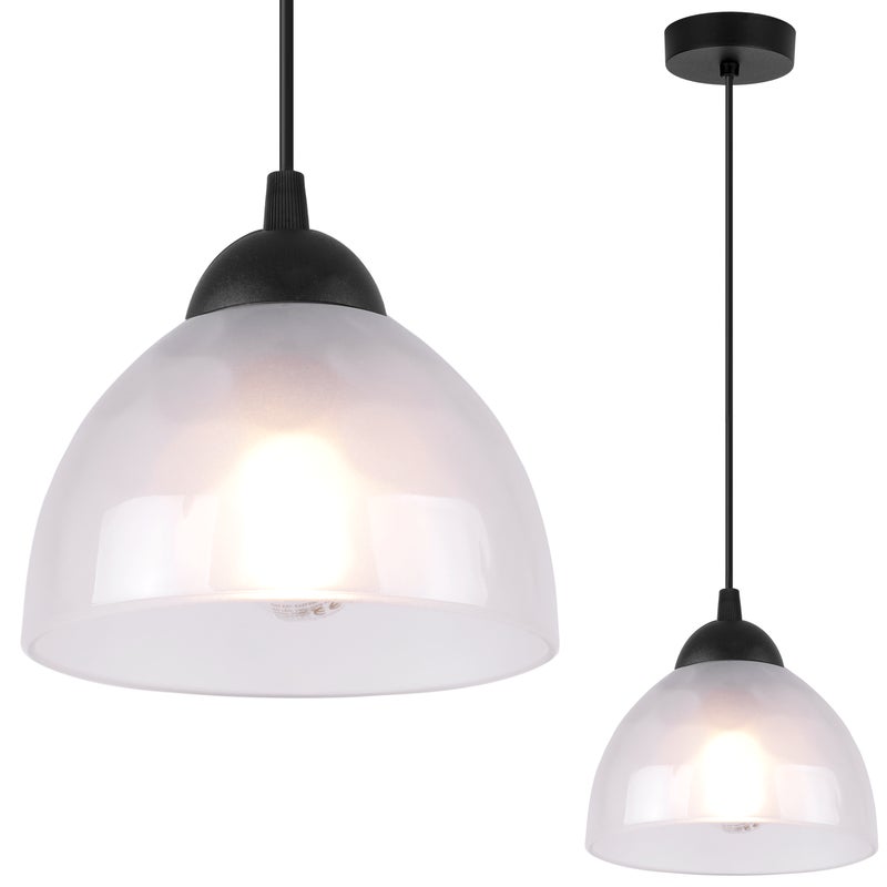 Lampa sufitowa wisząca Venice modern E27 klosz półokrągły biały Light Home LH