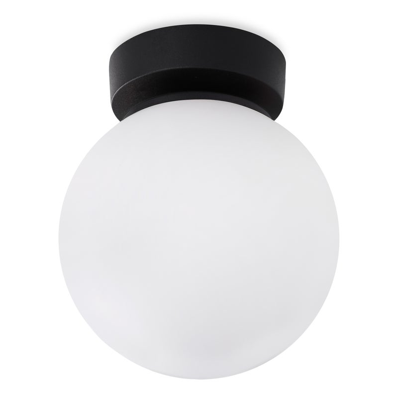 Lampa sufitowa modern 1xE14 klosz okrągły czarny/biały Light Home LH