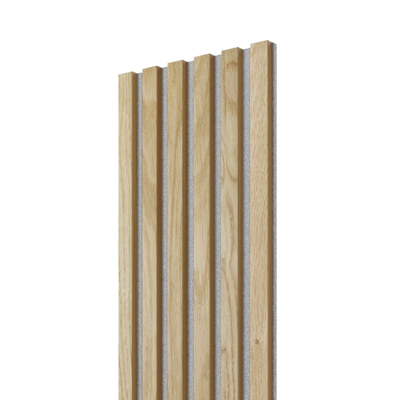 Lamele na szarym filcu LAMELE3D - Fornir dębowy