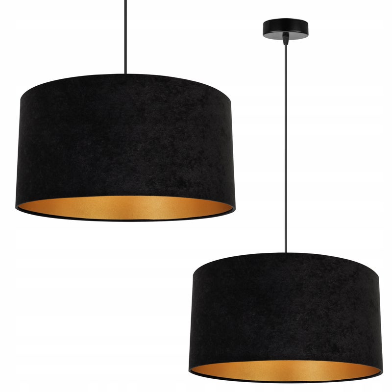 Lampa sufitowa wisząca modern 1xE27 klosz okrągły złoty/czarny Light Home LH