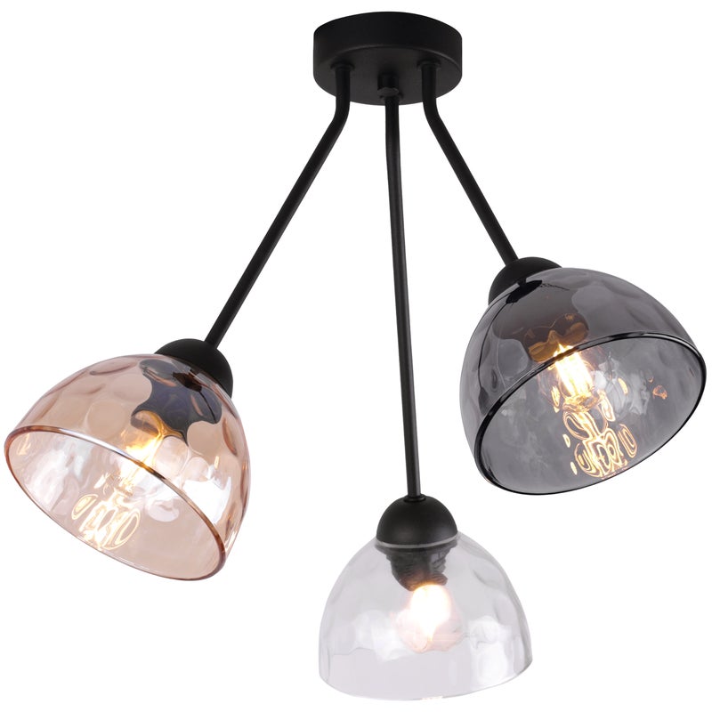 Lampa sufitowa wisząca Venice Trio modern 3xE27 klosz półokrąg wielokolorowy Light Home LH