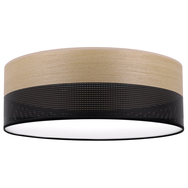 Lampa sufitowa wisząca Wood Plexi loft 1xE27 abażur 40cm dąb złocisty Light Home LH