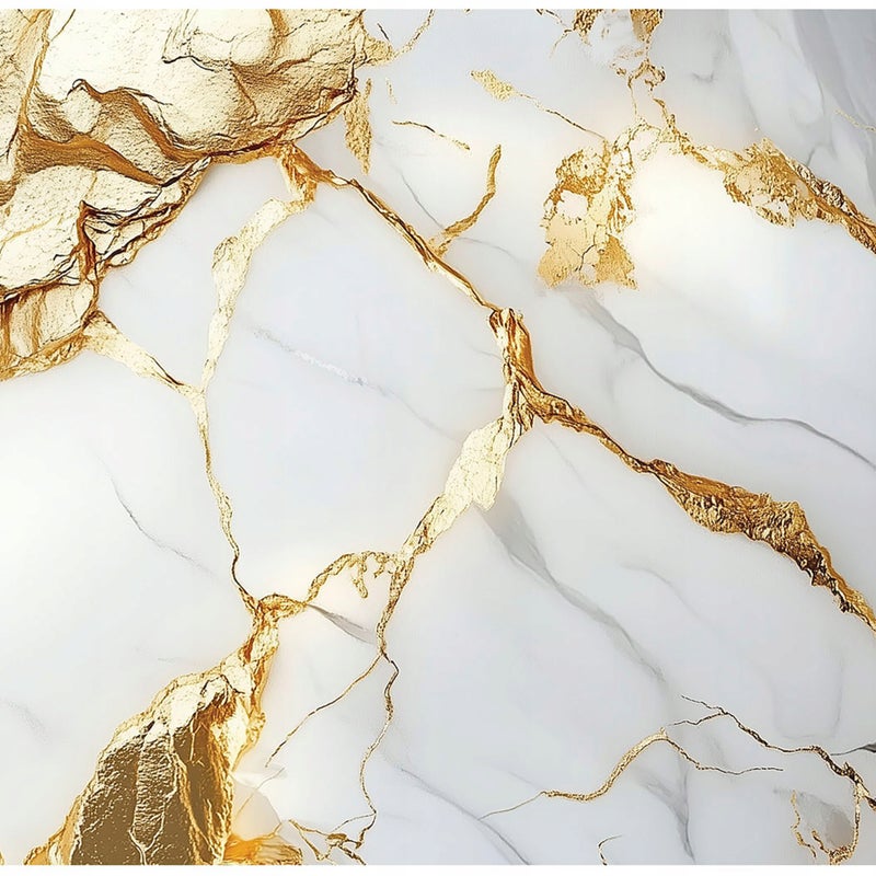 FOTOTAPETA MARMUR ZŁOTY BIAŁY GLAMOUR TAPETA IMITACJA MARMURU DO KUCHNI SALONU 400x280