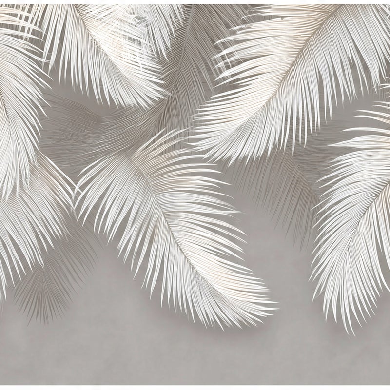 FOTOTAPETA LIŚCIE WISZĄCE PIÓRA BETON NA ŚCIANĘ SYPIALNIA SALON 300x210