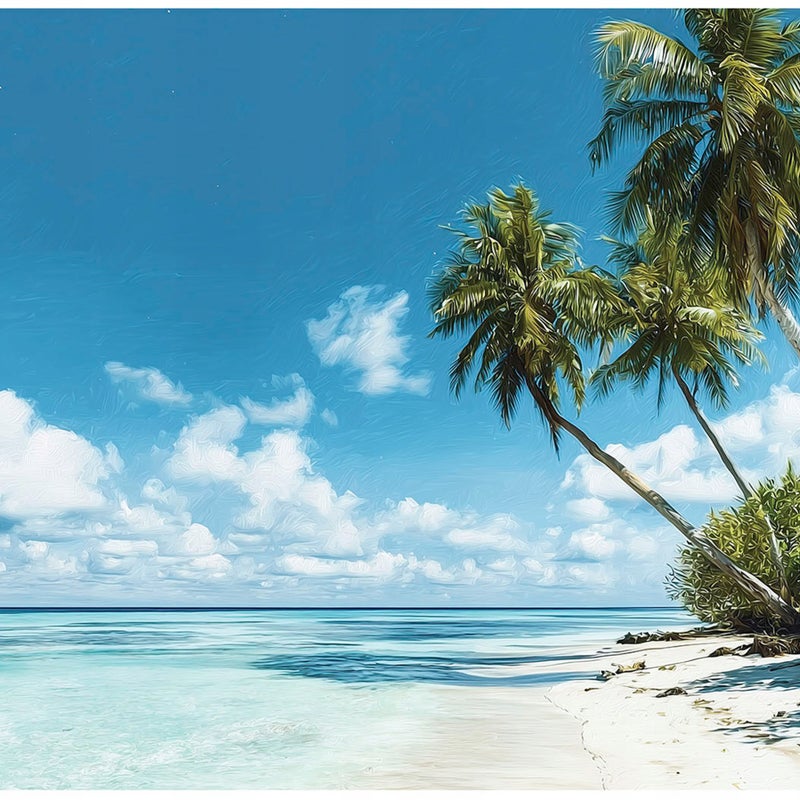 FOTOTAPETA PLAŻA MORZE PALMY KRAJOBRAZ NA ŚCIANĘ SYPIALNIA SALON 250x175