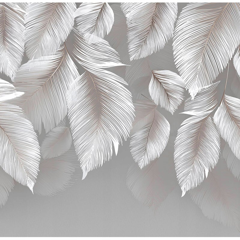 FOTOTAPETA LIŚCIE SZARY BETON ABSTRAKCJA NA ŚCIANĘ SYPIALNIA SALON 350x250