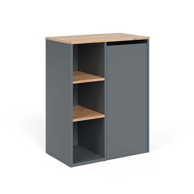 Vicco Szafka łazienkowa Viktor, Antracyt/złoty dąb, 68 x 88.2 cm z otwartymi półkami