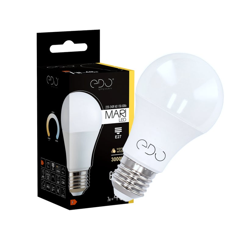 Żarówka Edo Mari LED E27 7W 3000K ciepła WW 600lm EDO777584