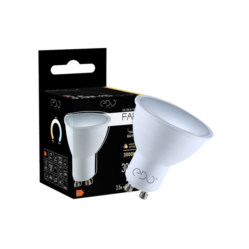 Żarówka Edo Fari LED GU10 3,5W 3000K ciepła WW 300lm 120st EDO777459