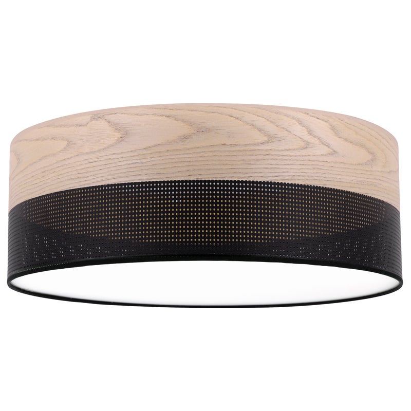 Lampa sufitowa wisząca Wood Plexi loft 1xE27 abażur 40cm dąb klasyczny Light Home LH