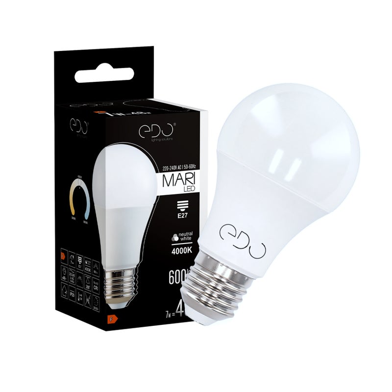 Żarówka Edo Mari LED E27 7W 4000K neutralna NW 600lm EDO777585