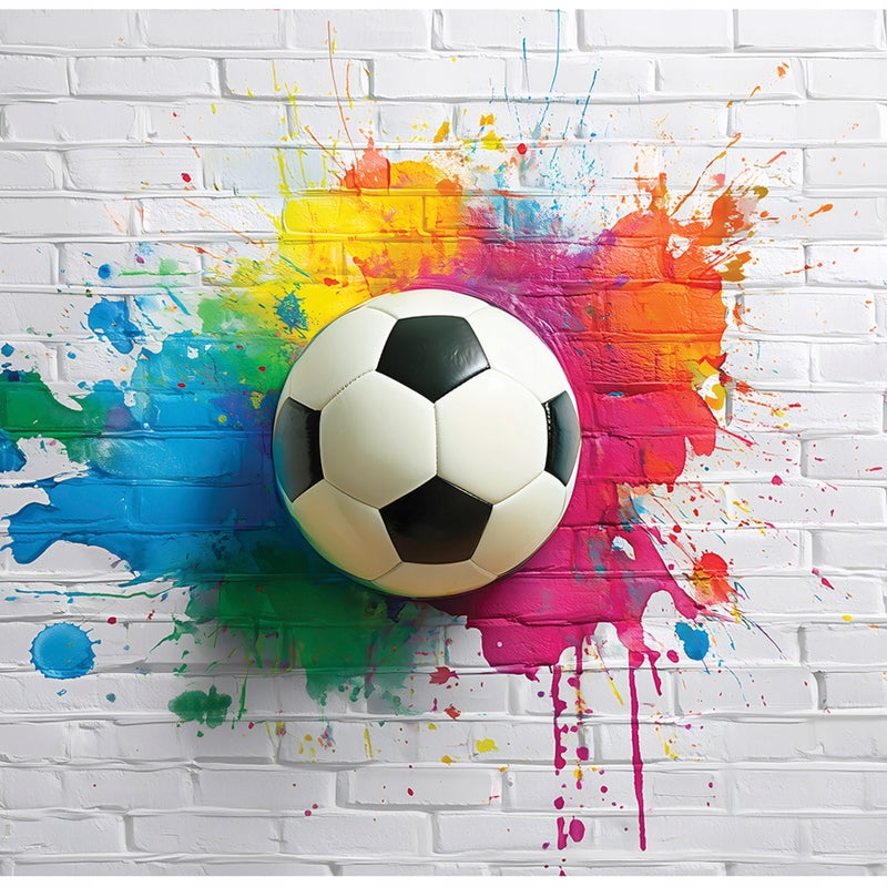 FOTOTAPETA DLA DZIECI PIŁKA NOŻNA GRAFFITI TAPETA DO POKOJU DZIECKA 350x250