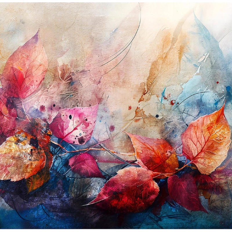 FOTOTAPETA ABSTRAKCJA LIŚCIE BETON NA ŚCIANĘ SYPIALNIA SALON 250x175