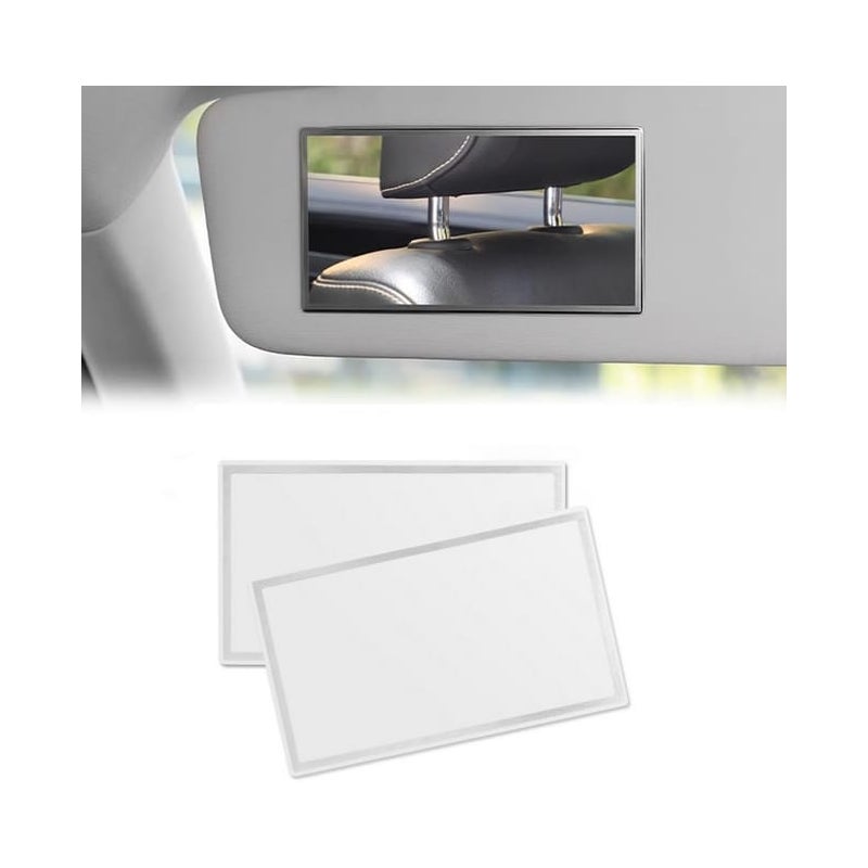 Lustro do makijażu, lusterko do makijażu na osłonę przeciwsłoneczną, lusterko do makijażu samochodowego, 2 sztuki (11 x 6,5 cm)