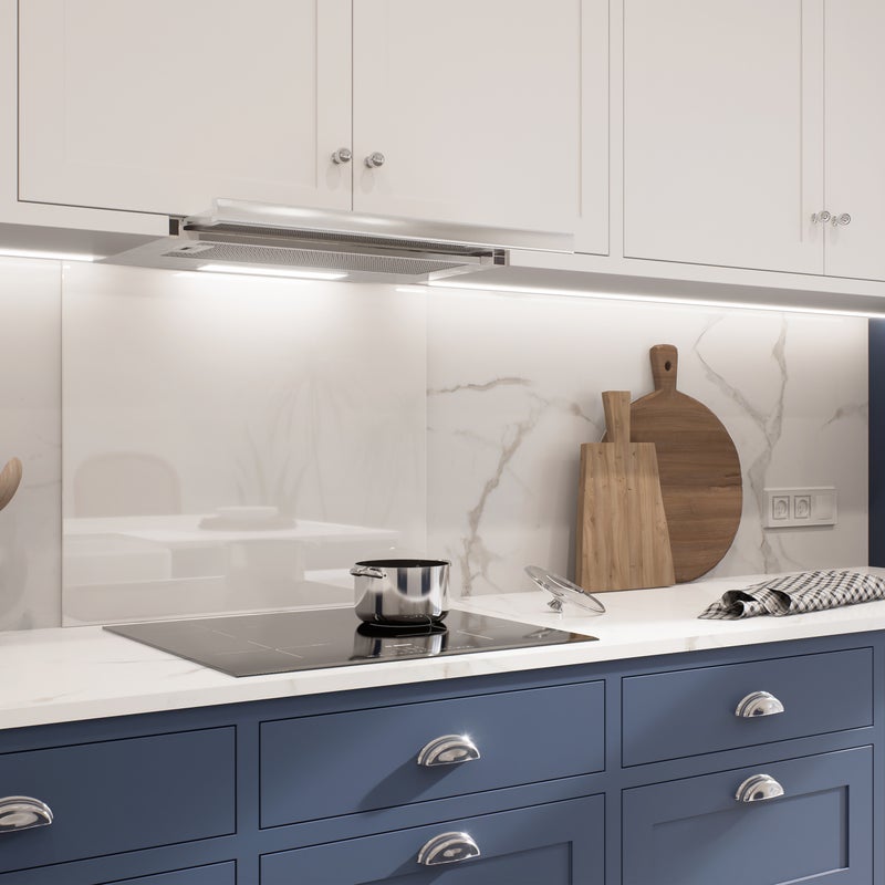 Panel kuchenny szklany biały 70x60cm