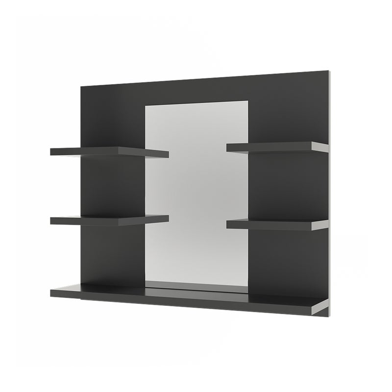 Vicco Szafka z lustrem w łazience Wilbur, Antracyt, 58.8 x 50 cm z półkami