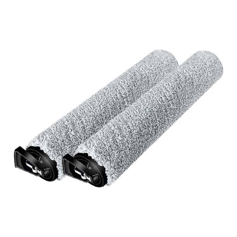 Wymienne głowice szczotek do głównej szczotki odkurzacza i pralki Eureka FC9, odporne na zużycie, wraz z dodatkową osłoną końcową.