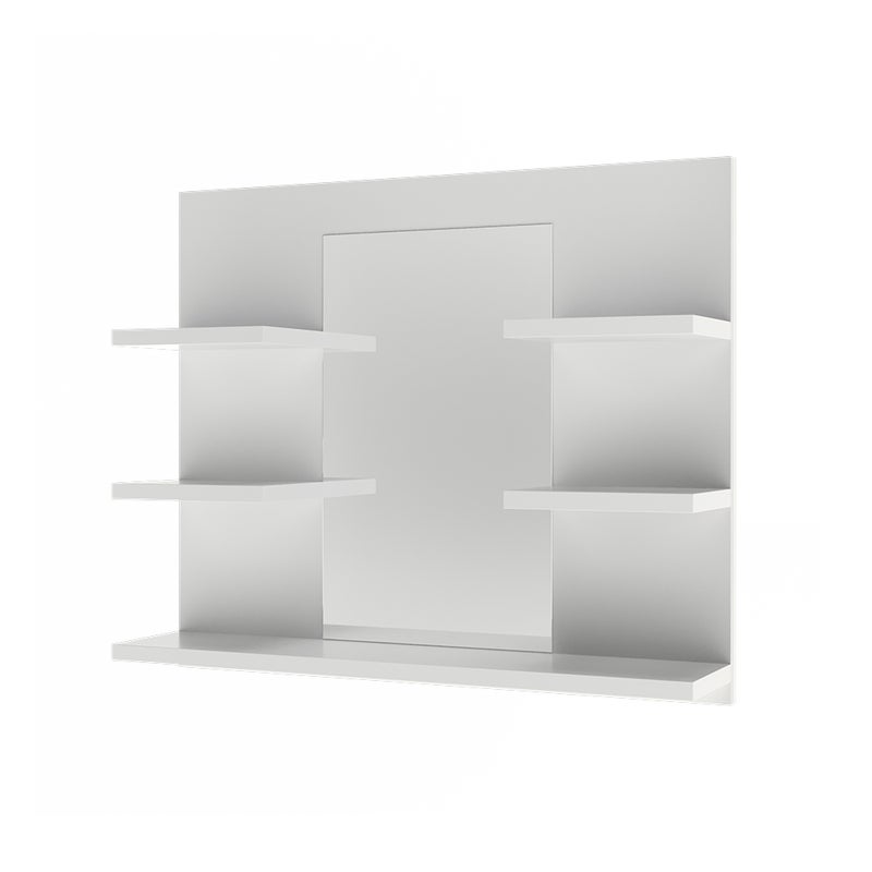 Vicco Szafka z lustrem w łazience Wilbur, Biały, 58.8 x 50 cm z półkami