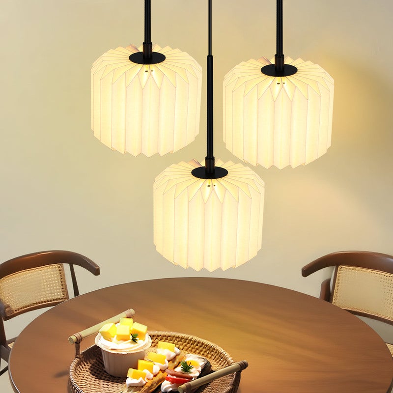 NETTLIFE Lampa wisząca do jadalni, lampa wisząca vintage, lampa wisząca do salonu, lampa do jadalni, 3 płomienie, biała