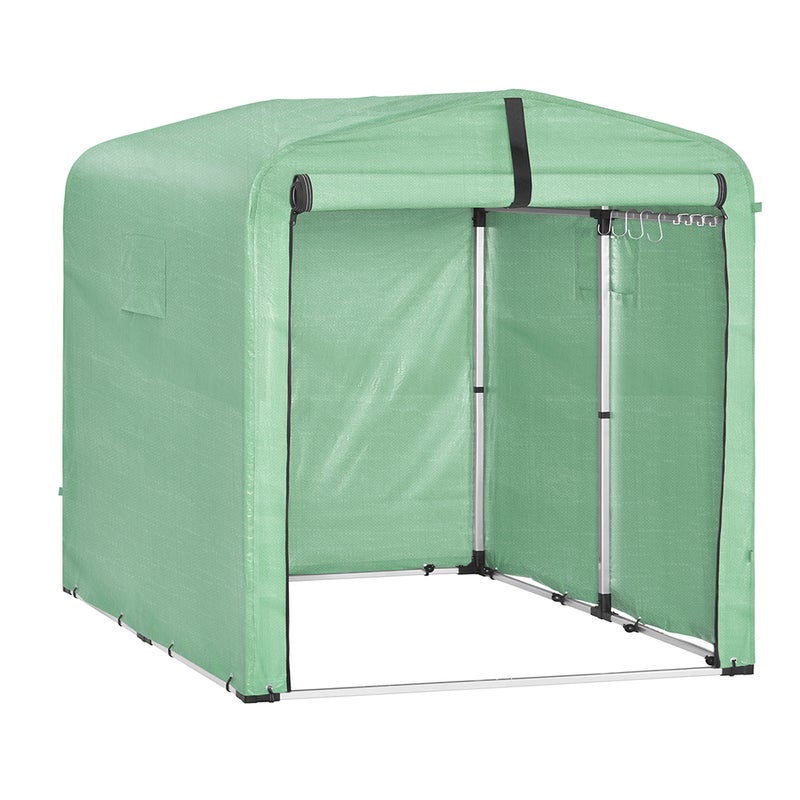 SoBuy Zadaszenie ogrodowe wodoszczelne 159x219x165 cm zielone do przechowywania rowerów i narzędzi KLS11-L-GR