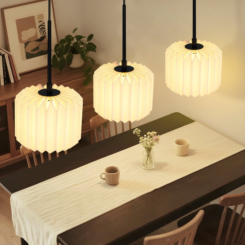 NETTLIFE Lampa wisząca do jadalni, lampa wisząca vintage, lampa wisząca do salonu, lampa do jadalni, 3 płomienie, biała