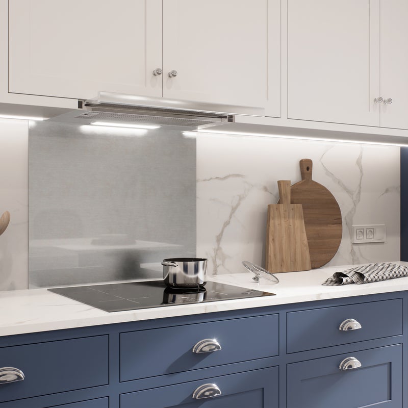 Panel kuchenny szklany inox 70x60cm