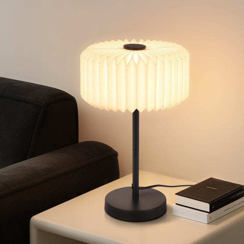 NETTLIFE Lampka nocna w stylu vintage do salonu - Designerska lampa stołowa Cable do sypialni