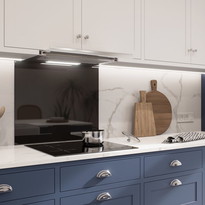 Panel kuchenny szklany czarny 70x60cm