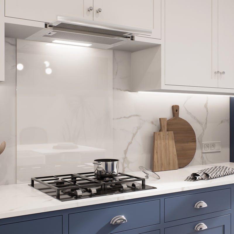 Panel kuchenny szklany biały 70x90cm