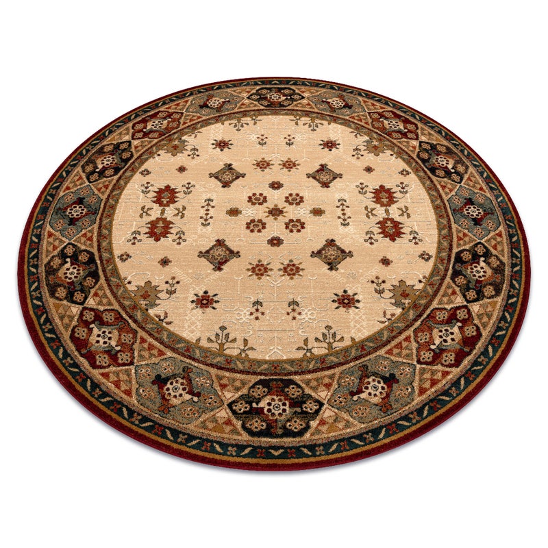 Dywan wełniany OMEGA koło TAROS orientalny rudy 2 terakota koło 135 cm